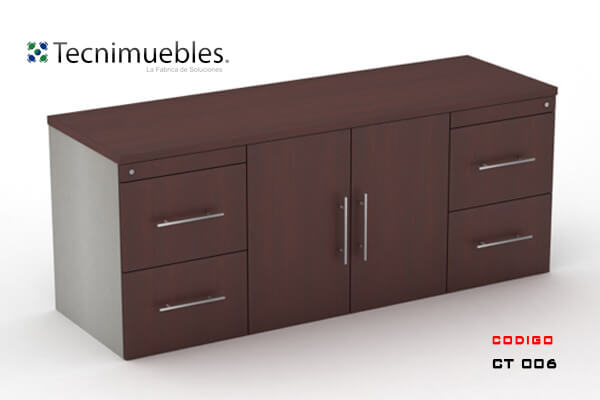 File cabinet credenza with doors