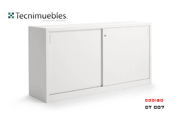 Credenza with sliding door
