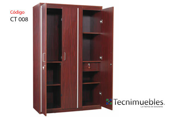 Three door closet