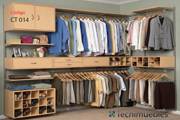L shaped walk-in-closet
