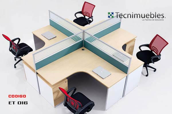Simple cross shaped workstation