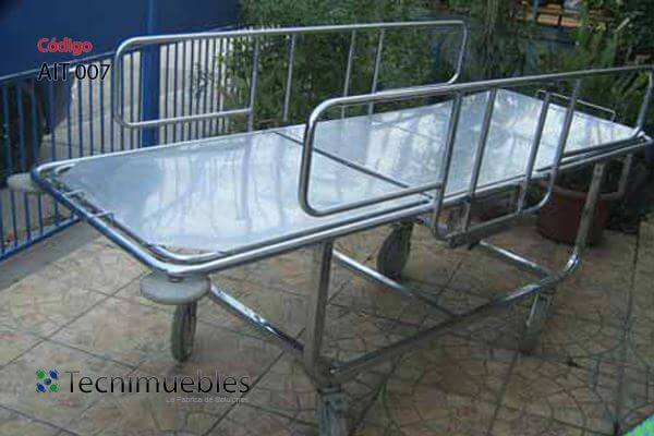 Stainless steel stretcher with wheels
