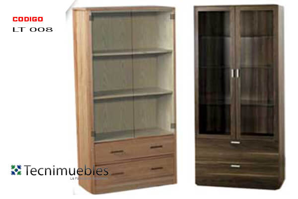 Bookshelf with doors and drawers