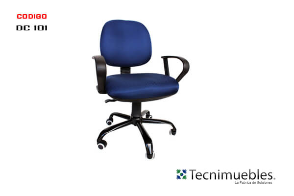 Secretarial chair with rollers
