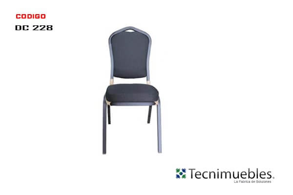 Waiting chair with padded seat and backrest