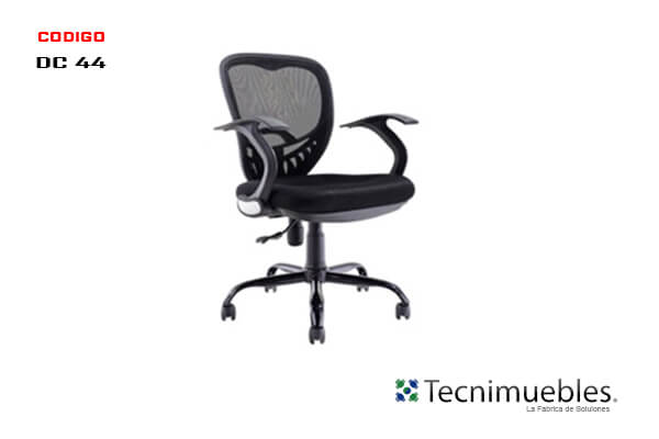 Silla secretarial con respaldo de malla