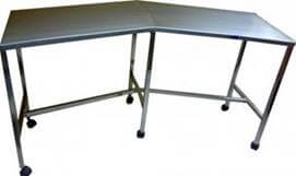 Work table furniture with a cut