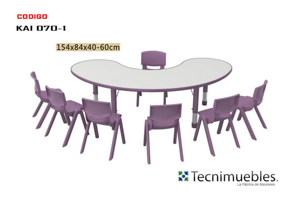 Organic shape table for children