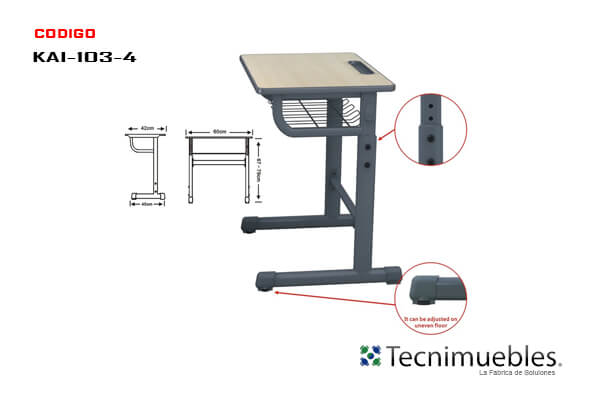 Adjustable table for children
