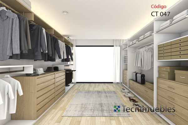 Walk-in clóset abierto