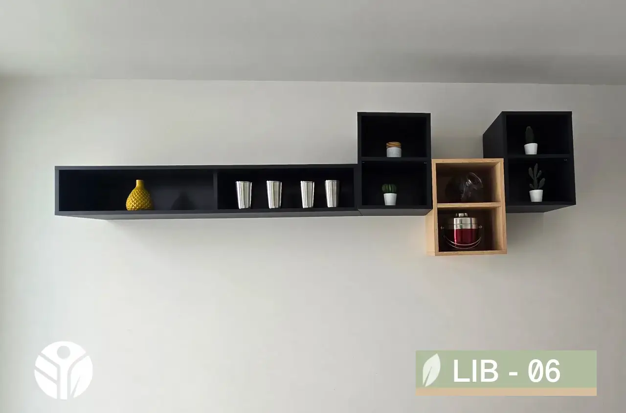 Librero modular flotante Levita Grid
